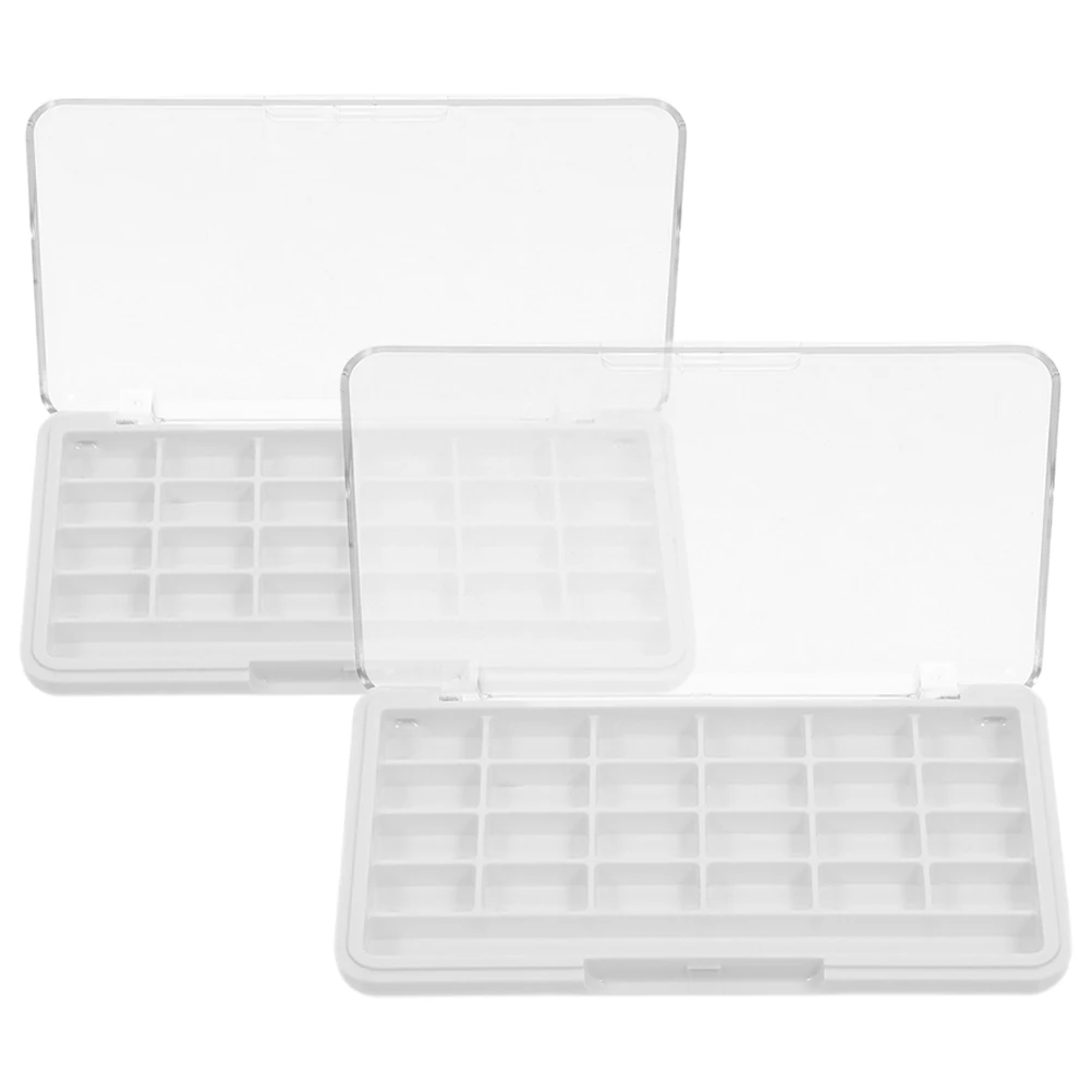 

Refillable Empty Makeup Palette 2Pcs Transparent Lipstick Container Portable DIY Beauty Organizer for On the Go