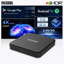 MECOOL TVBox KM7 SE Android 11 Google Certified With 2G+32G S905Y4 BT5.1 WiFi 2.4G&5G AV1 HDR Google Voice Media Player Box