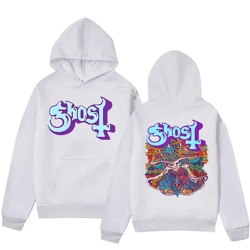 2024 New ghost band hoodies men sweatshirt autumn winter clothes women fashion anime tops streetwear men pullover