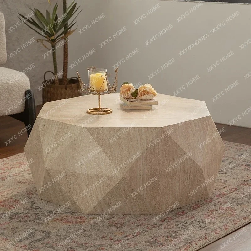 TTAmerican Retro Living Room Coffee Table Model Room Hotel Homestay Coffee Shop Designer High Sense