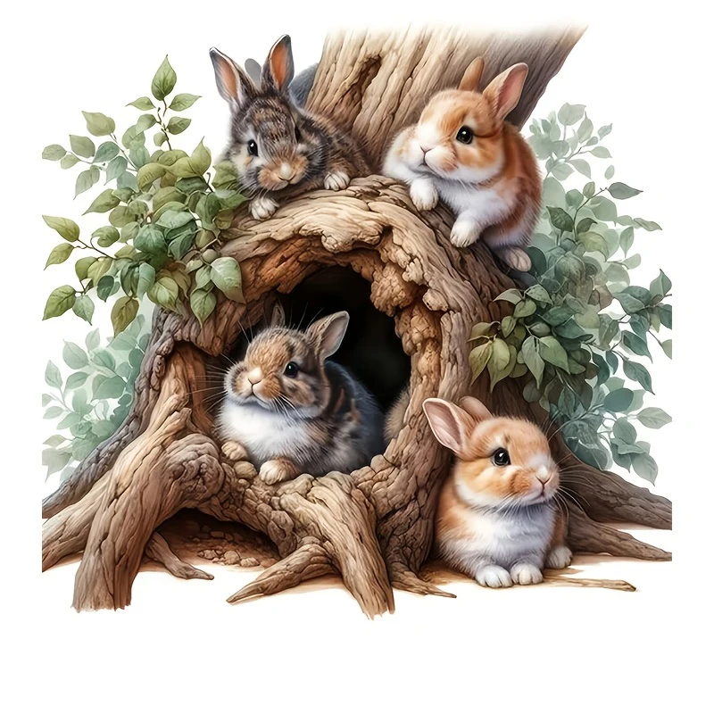 

Rabbit's Nest Vinyl Stickers - Suitable for Cars, Trucks, Motorcycles, Windows, and Walls - Self-adhesive Waterproof Decals Y479