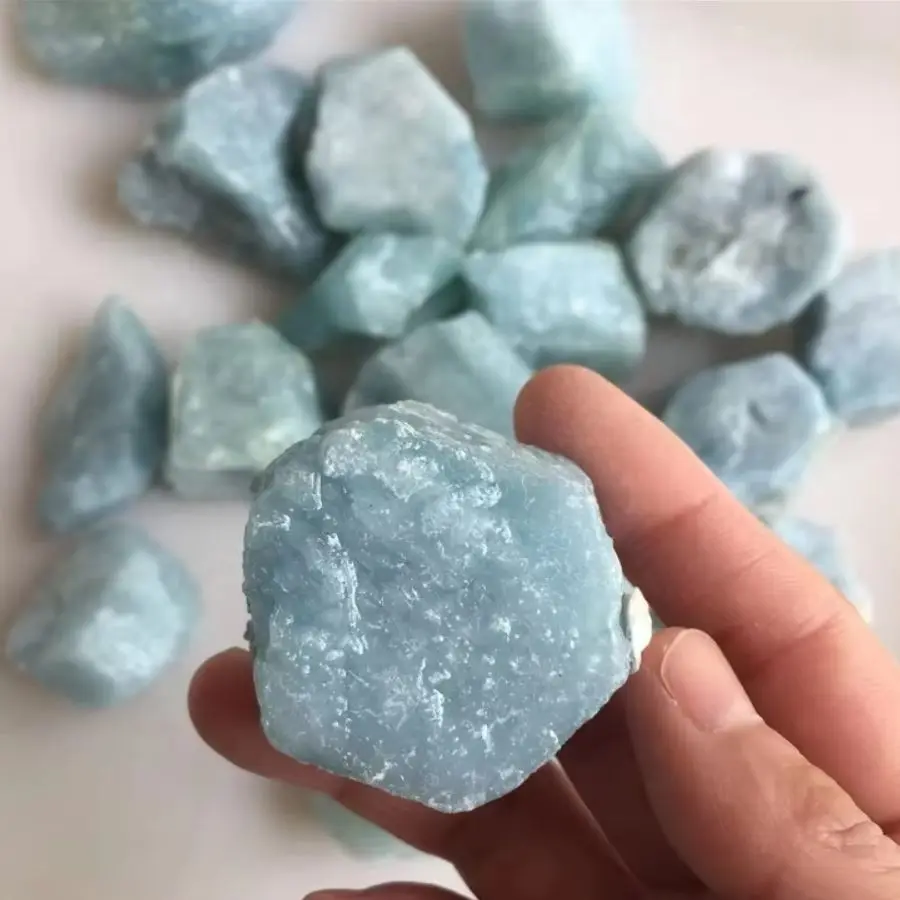 Natural Gemstone Aquamarine Raw Stones Rough Crystal Specimens for Healing Crystal stones for Decoration and DIY Jewelry Making