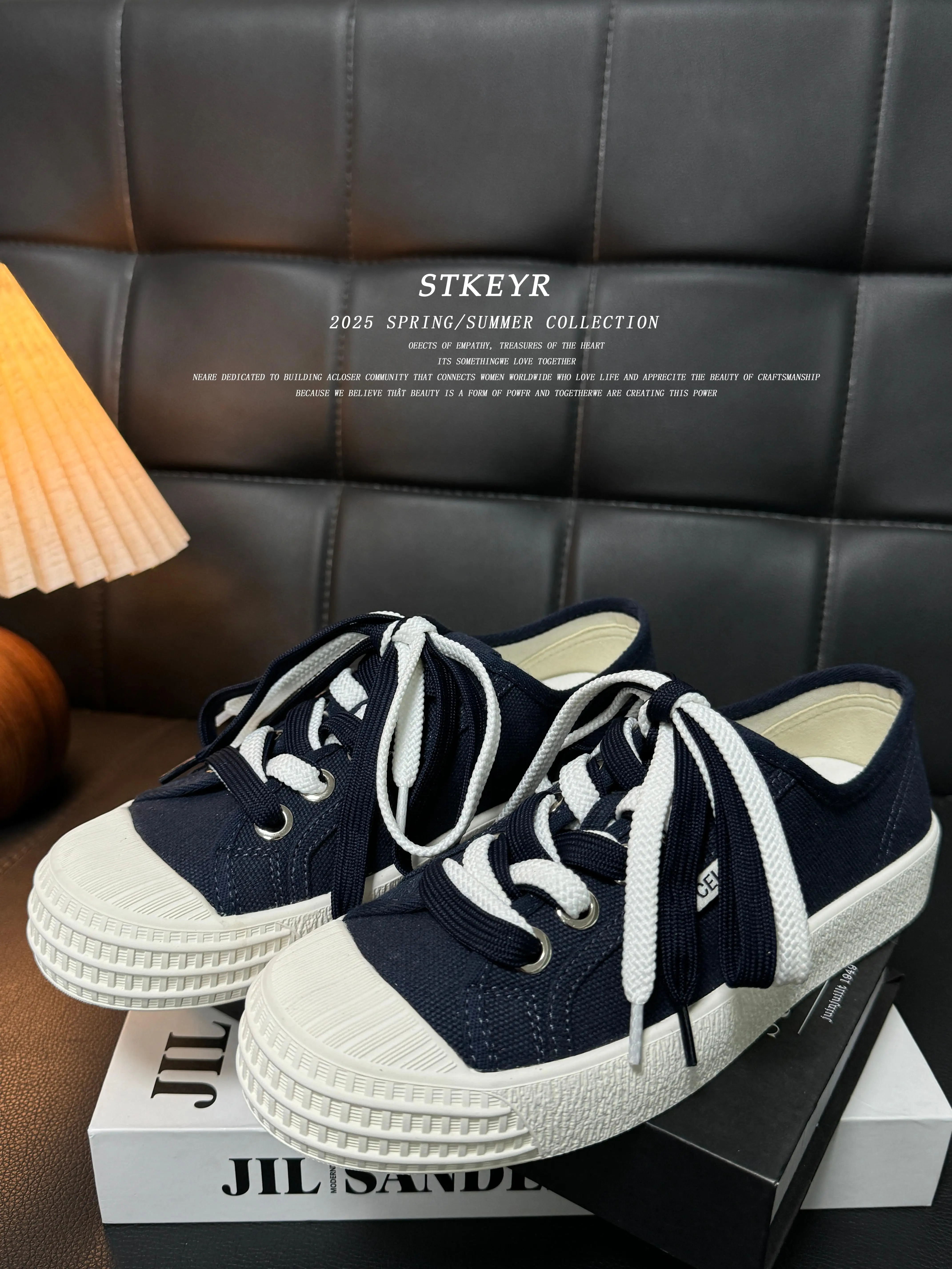 

New Canvas Shoes for Women Korean Edition Cloth Shoes White Shoes Casual Shoes Green Thick soled Trendy Board Shoes for Women