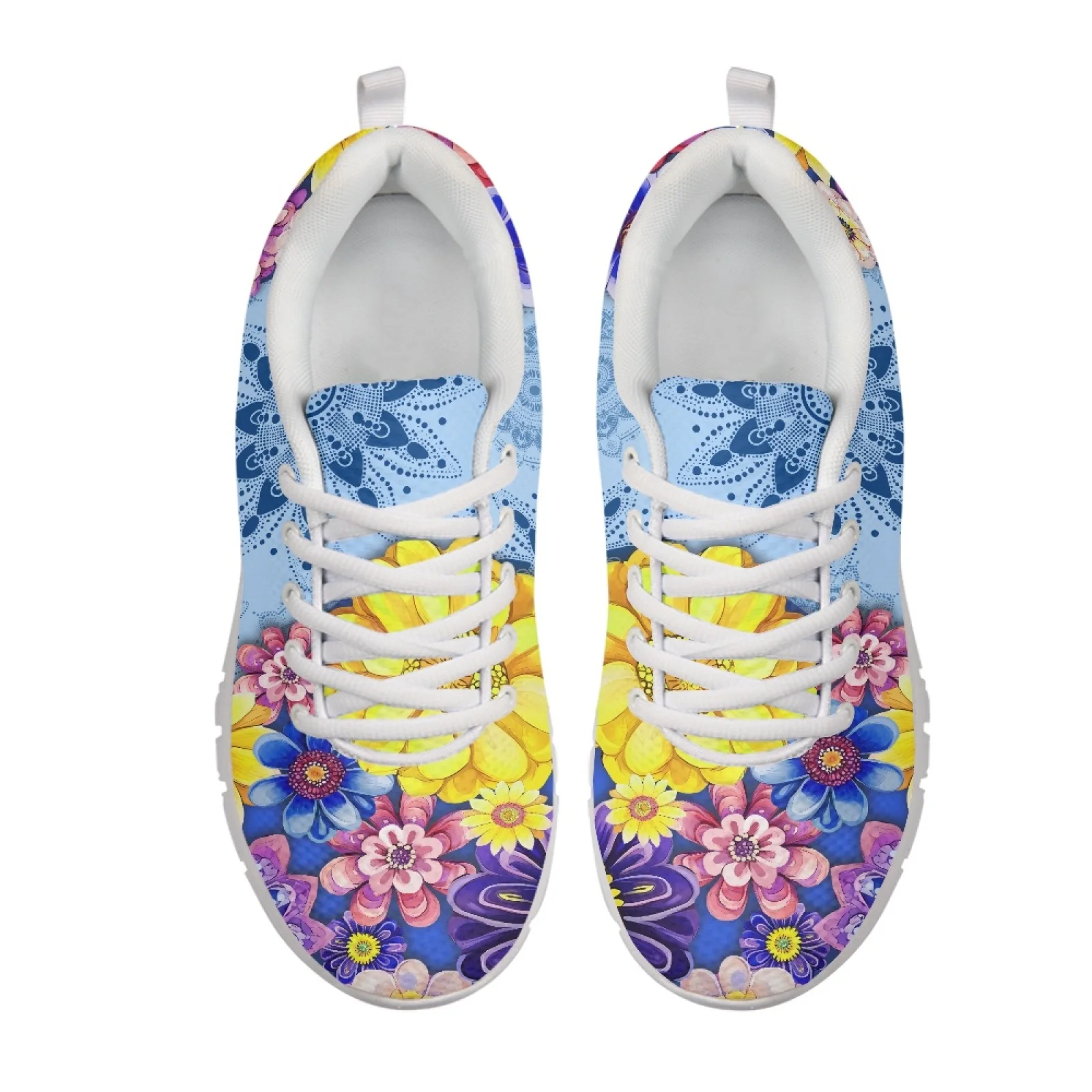 Coloranimal Lace Up Breathable Slip on Tennis Shoe for Men Mens Sports Tennis Shoes for Hunting Colorful Floral
