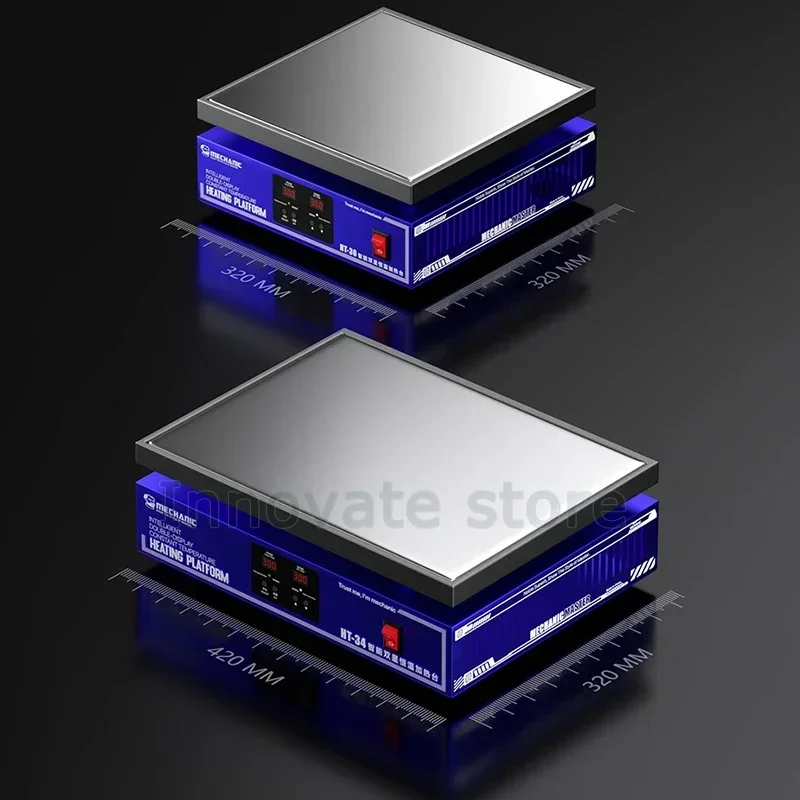 Piattaforma di riscaldamento MECCANICO HT-34 Stazione di riscaldamento termostatico intelligente a doppio display per la rimozione dello schermo Preriscaldatore a strati