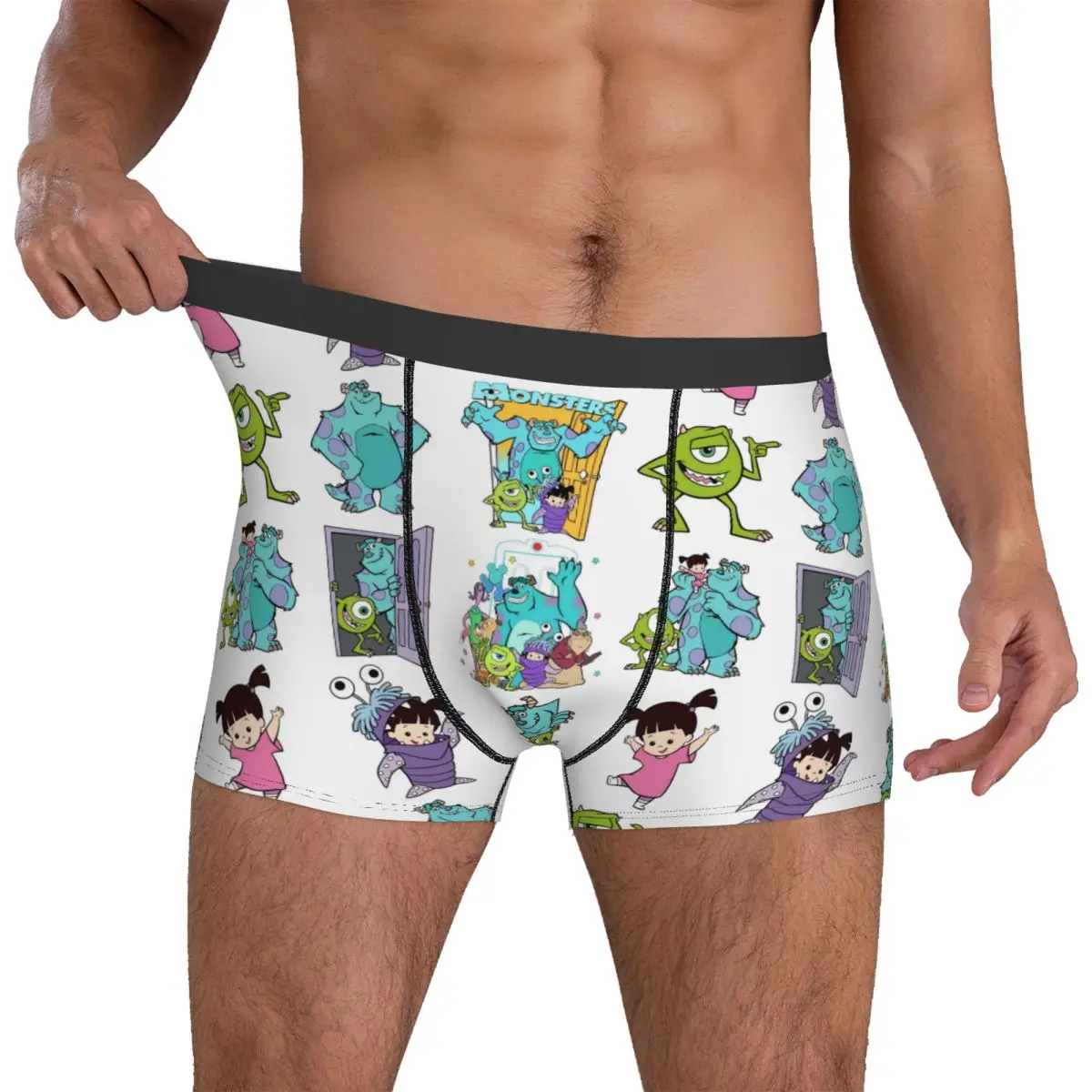 

Нижнее белье с персонажами Monsters Inc, удобные трусики, шорты с принтом, трусы для мужчин, 3D чехол, шорты-боксеры больших размеров