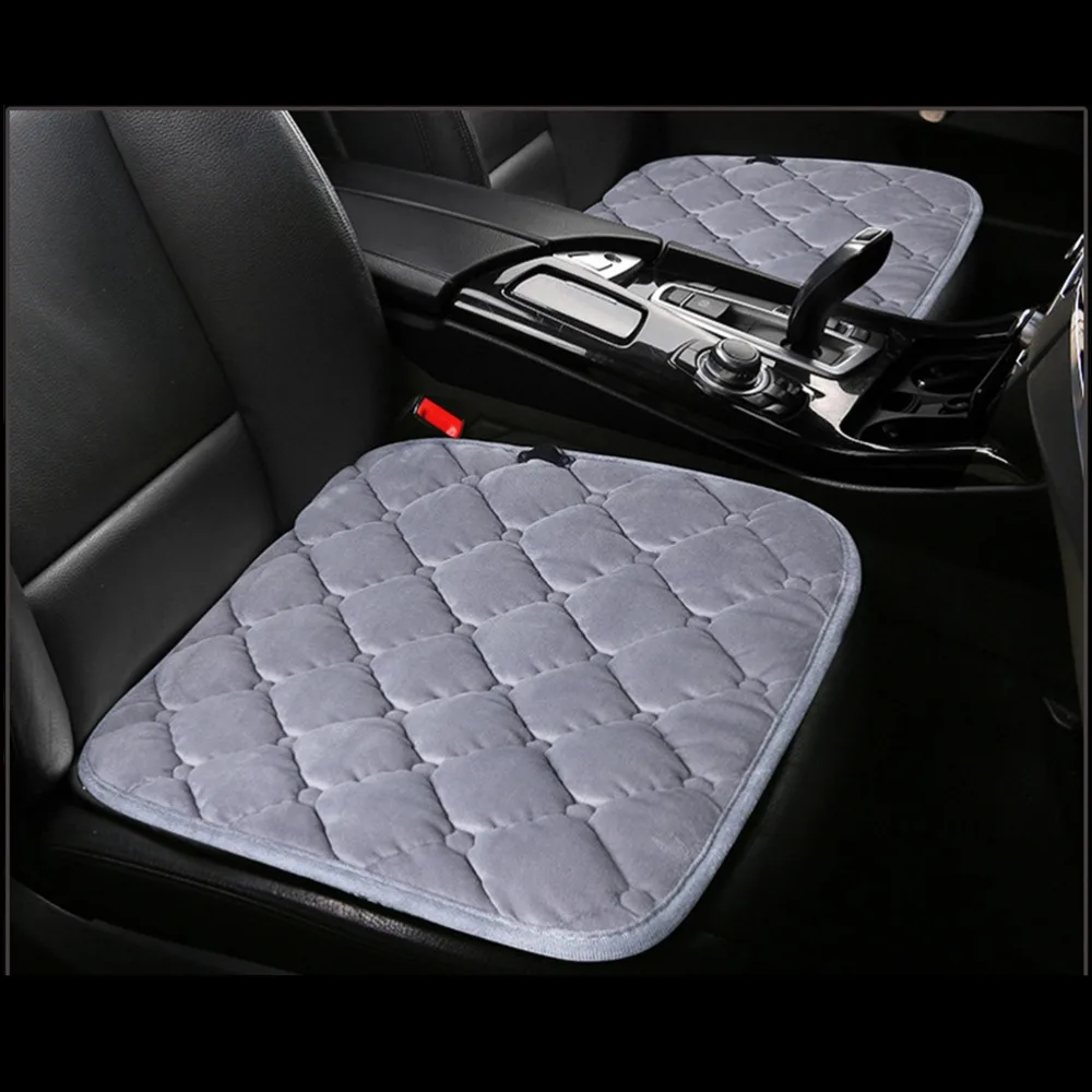 Portable USB Heated Car Seat Cushion Non Slip Bottom Seat Warm Electric Seat Heater Plush Winter Seat Cushion Car