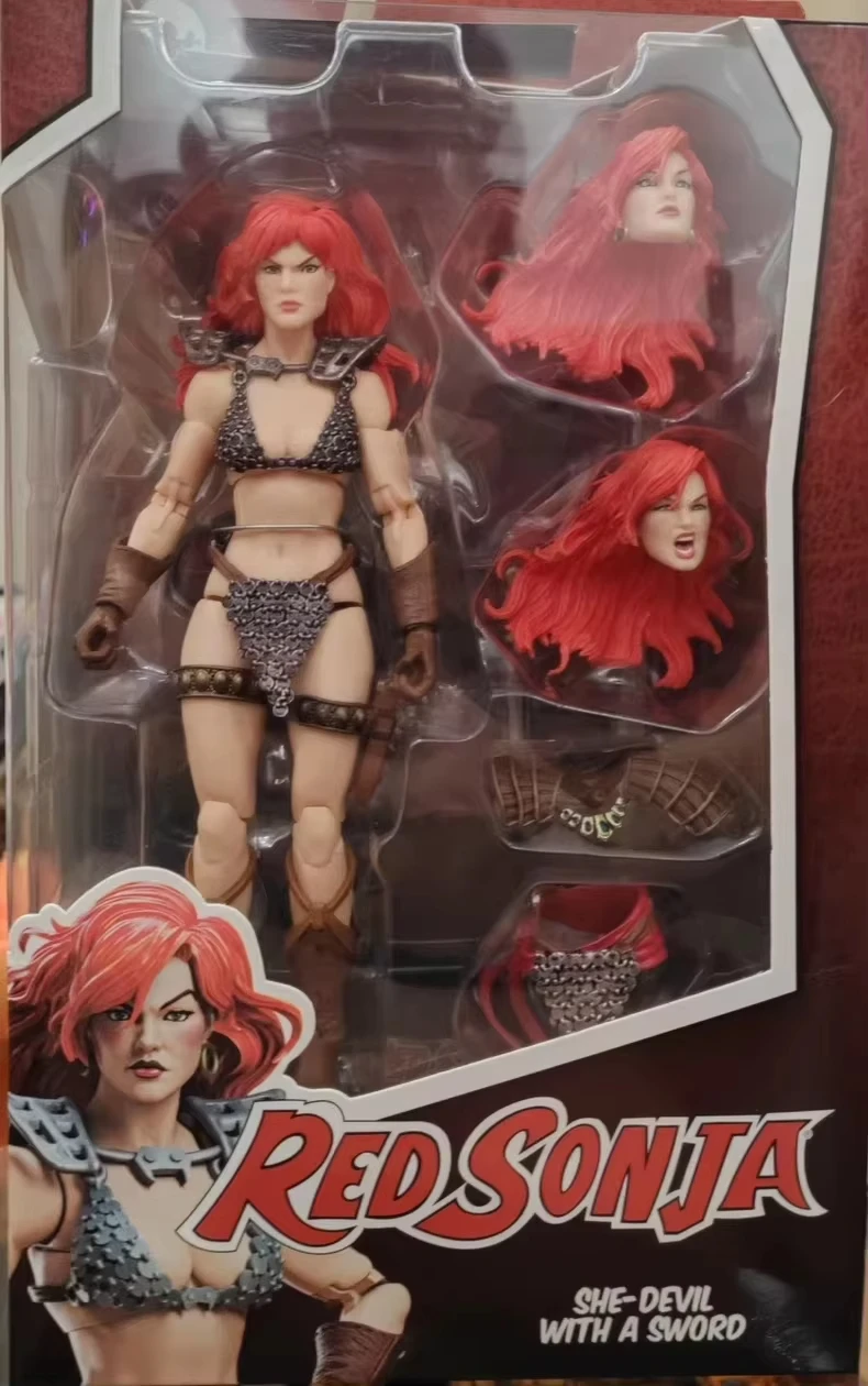 متوفر في المخزون Boss Fight Studio بمقياس 1/12، شخصية Red Sonja للذكرى الخمسين ملحمة H.A.C.K.S. سلسلة مع قاعدة عرض نموذجية مفصلة #6