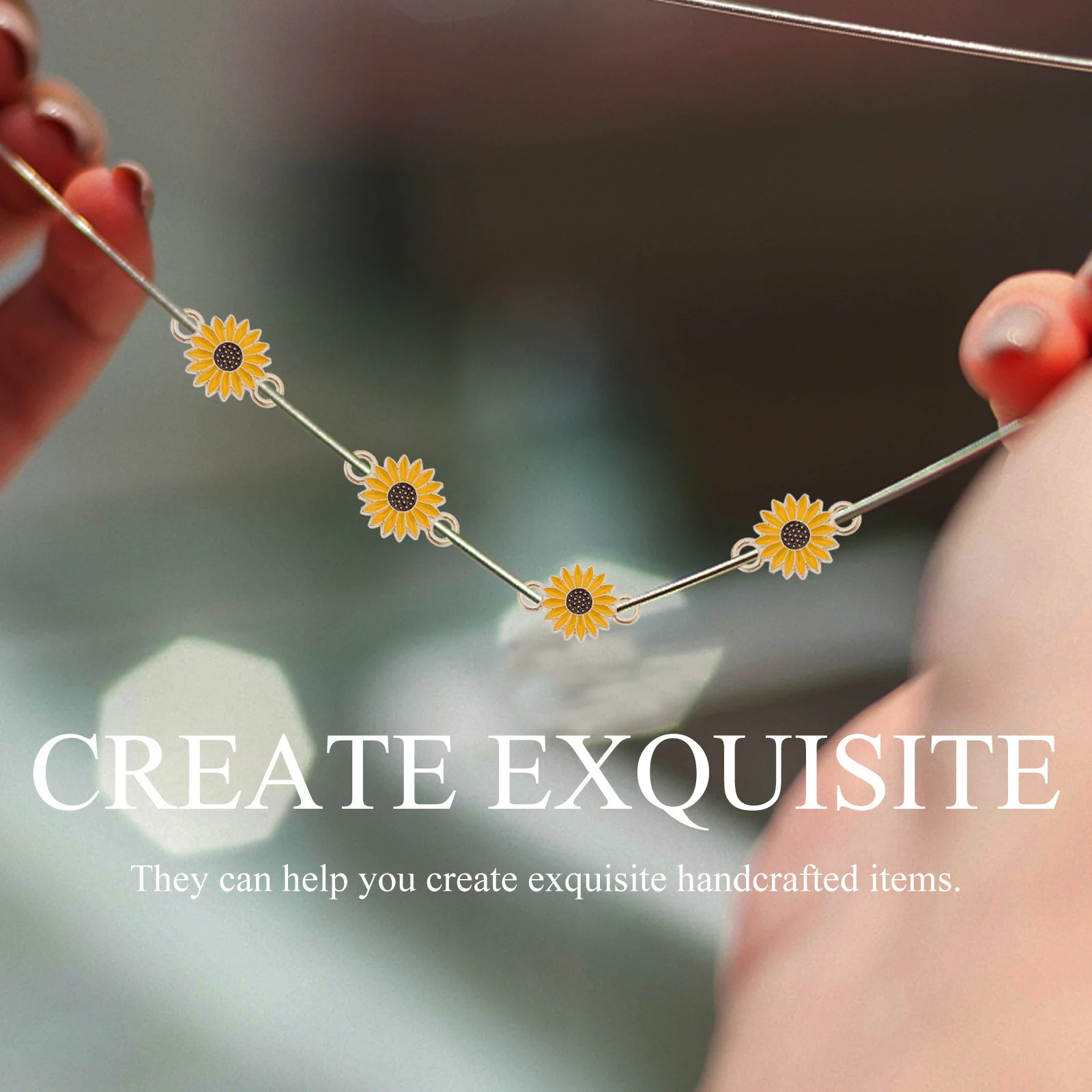 

20pcs Sunflower Accessories Good Alloy Durable DIY Jewelry Making Bright Color Lovely Modeling Bracelet Necklace Earring Charms