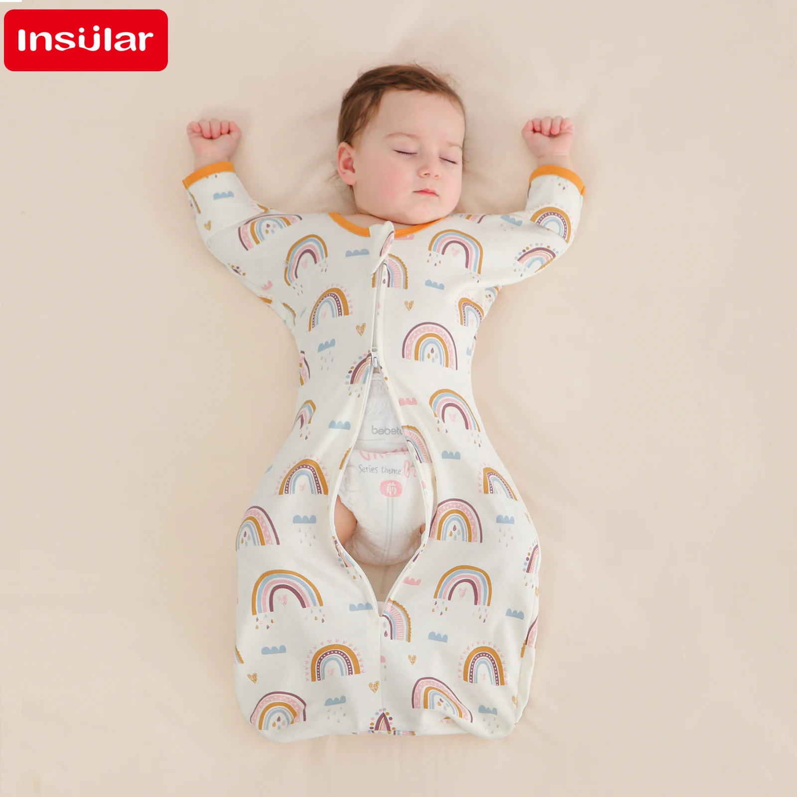 Sleeveless Vest Baby Sleeping Bag Cotton Thin Breathable Pajamas Anti-Kicking Cocoon for Newborn Envelope Sleep Sack Bedding