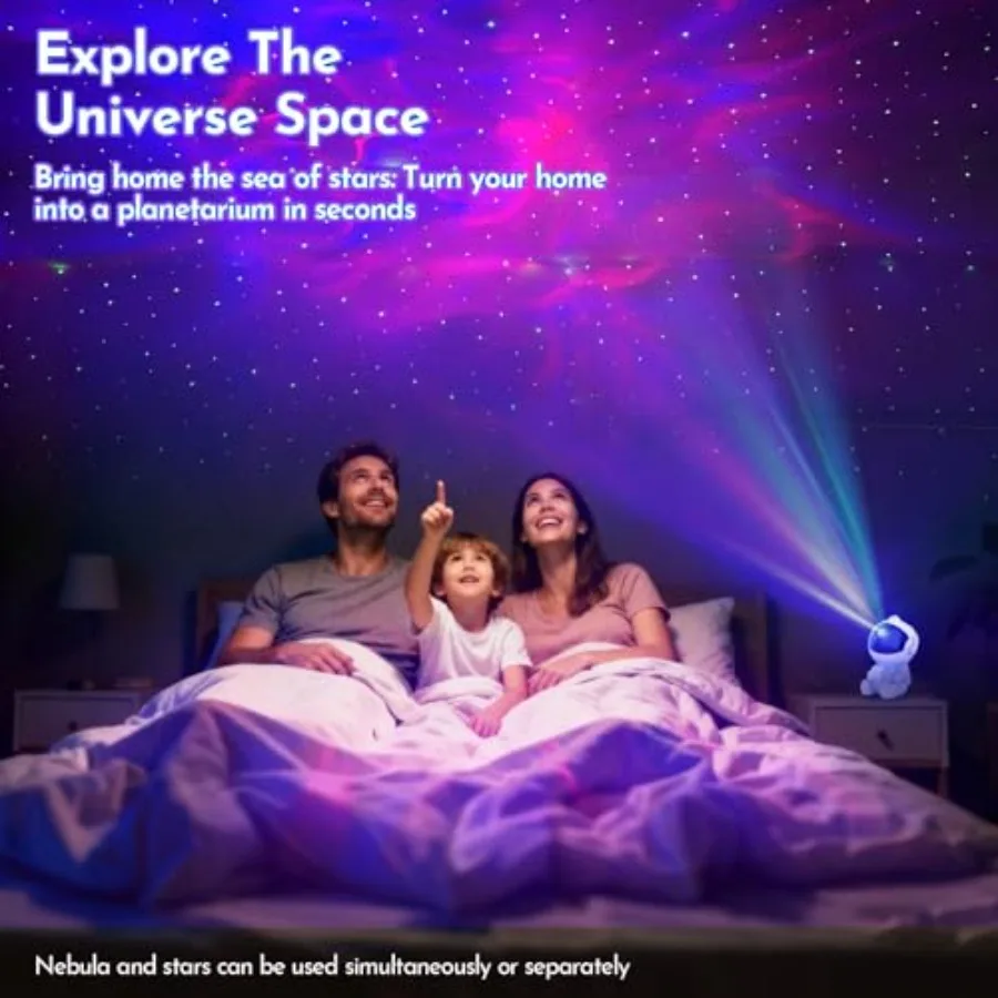 Astronaut Galaxy Projector for Bedroom Decor, Birthday Gifts for Adults Teen Girl Gifts Ambient Lighting, Ceiling Space Star Ni
