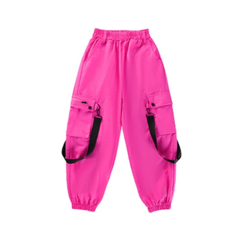 Teenage Girls Cargo Pants for New Fashion Spring Streetwear Hip Hop Sweatpants Girls Elastic Waist Trousers 6 8 10 12 14 Years