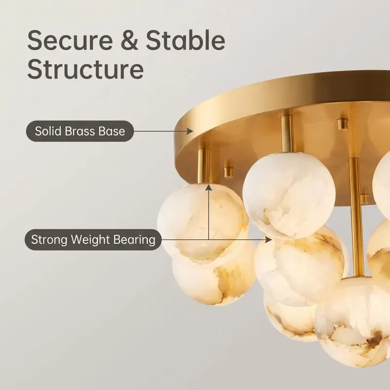 Wholesale Modern Simple Embedded Ceiling Light Natural Alabaster Panel Ultra-thin LED Light OEM for Bedroom Corridor