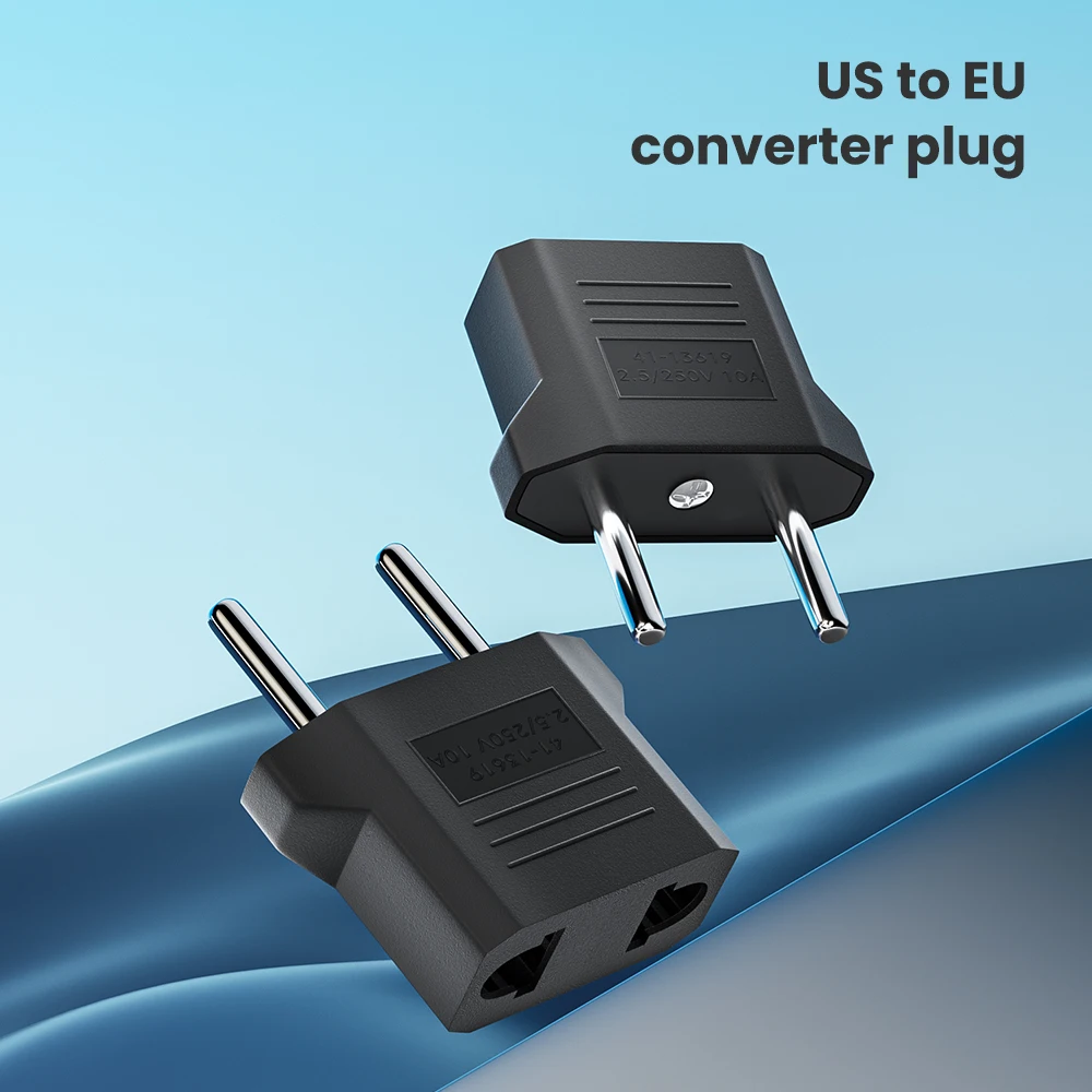 4.0/4.8mm EU Plug Adapter EU US Israel To Euro KR BR Brazil Plug Converter American Travel Power Adapter Plug Socket Korean plug