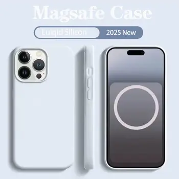 適用於蘋果 iPhone 13/14/16/15/12 Pro Max 的磁吸液態矽膠原廠 Magsafe 保護殼,支援無線充電,搭配 Logo 軟殼 8 最佳銷售 蘋果 MagSafe 保護殼 - №1