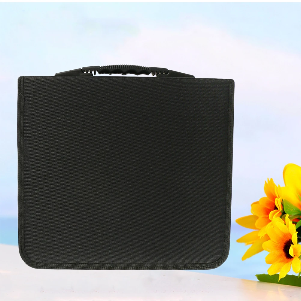 

288 Discs CD DVD Storage Case Large Capacity Black Portable Organizer Wallet Separate Design Easy Furniture