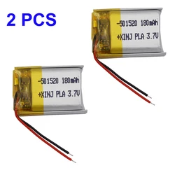 2Pcs 3.7V 180mAh 0.666Wh Replacement Rechargeable Li Lipo Battery 501520 For GPS MP3 Sat Nav Driving Recorder Bluetooth Speaker