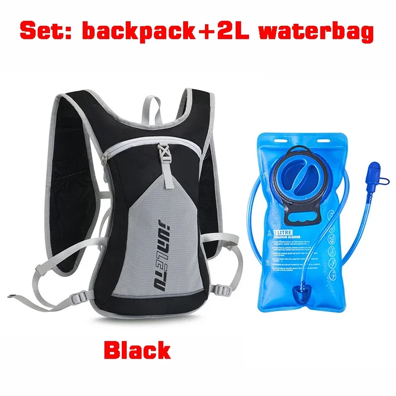 

Outdoor Cycling Hydration Backpack 2L Big Caliber Water Bag Rucksack Foldable Waterbag Knapsack Bicycle Bladder Packsack Set