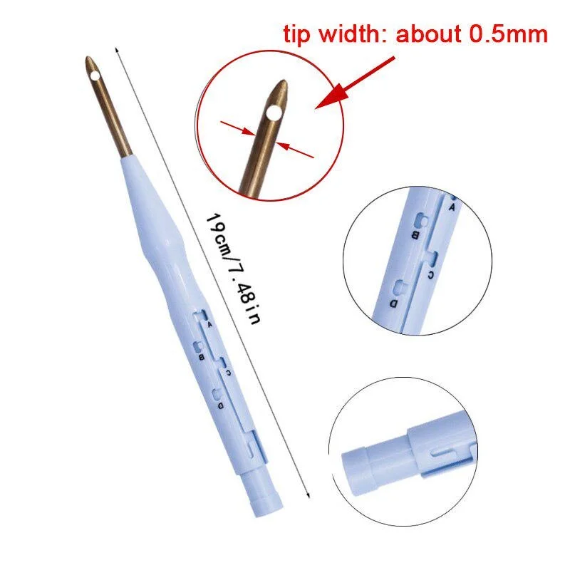 Embroidery Random Color Kit Punch Needle Stitching Tool Magic Embroidery Needle Pen Weaving Tool Knitting Sewing Tools for DIY