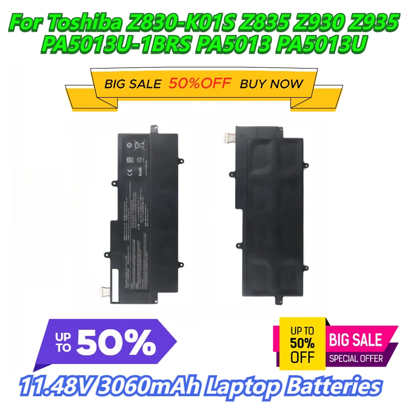 

11.48V 3060mAh Laptop Batteries For Toshiba Z830-K01S Z835 Z930 Z935 PA5013U-1BRS PA5013 PA5013U