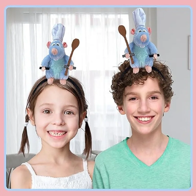 Nette Maus Haarband Neue Cartoon Plüsch Puppe Stirnband Französisch Breitkrempige Haarnadel Foto Kopfschmuck Kreativität Mädchen Geschenke – Detail 1