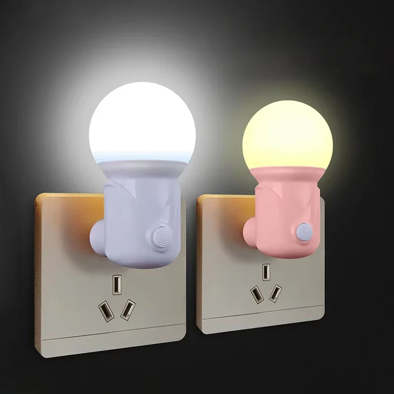 

LED Night Light Plug-in 2-color Baby Nursing Eye Protection Sleep Lights Bedroom Corridor Socket Lights Energy Saving Night Lamp