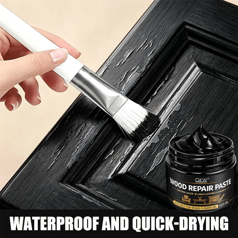 3-Color Wood Repair Paste (Black/White/Brown), Fix Scratches Cracks Fade for Doors Cabinets Floors Office Furniture