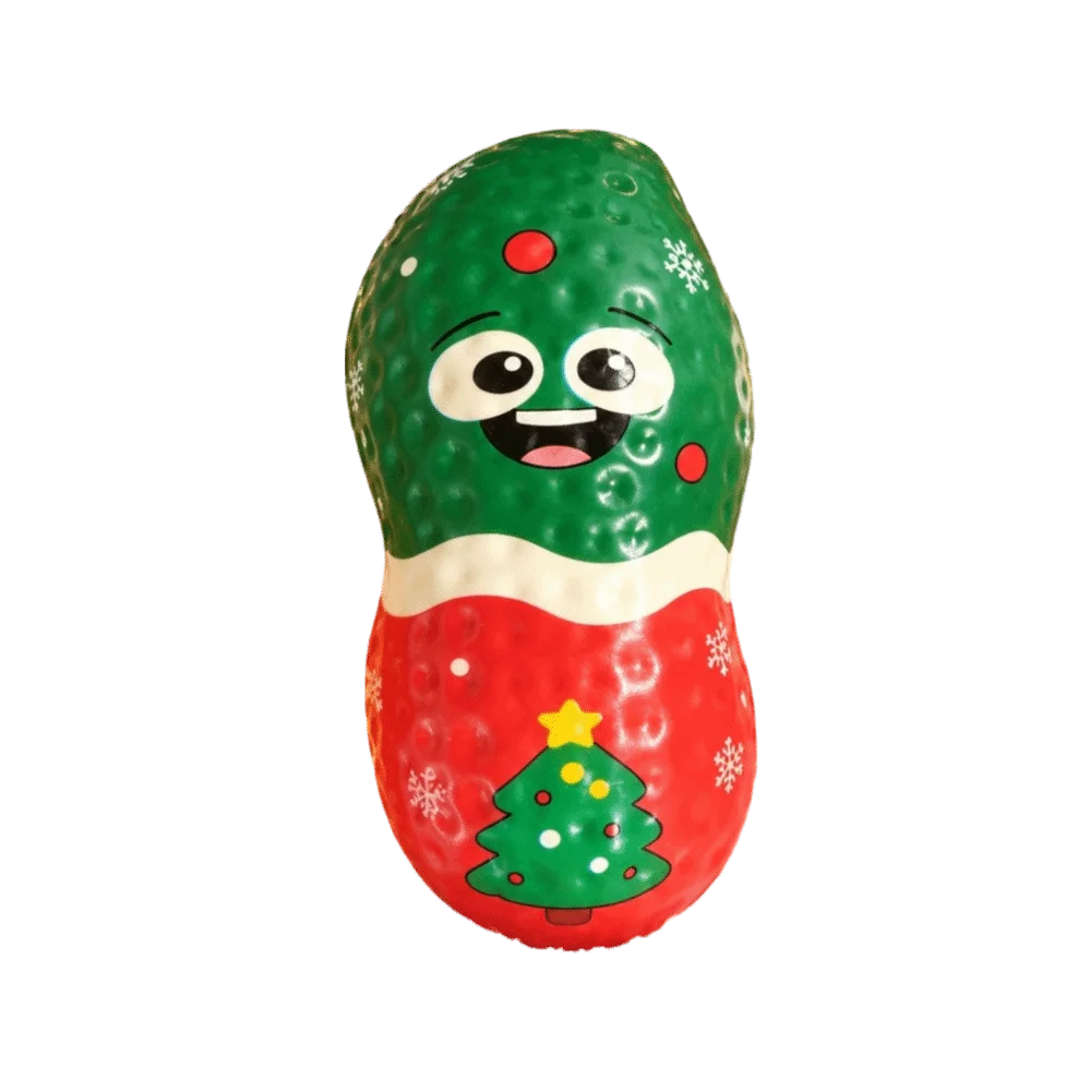 Mud Texture Christmas Peanut PU Squishy Slow Rising Hand Relax Good Luck Peanut Toy Finger-Sticking Pinch Sensory Toy