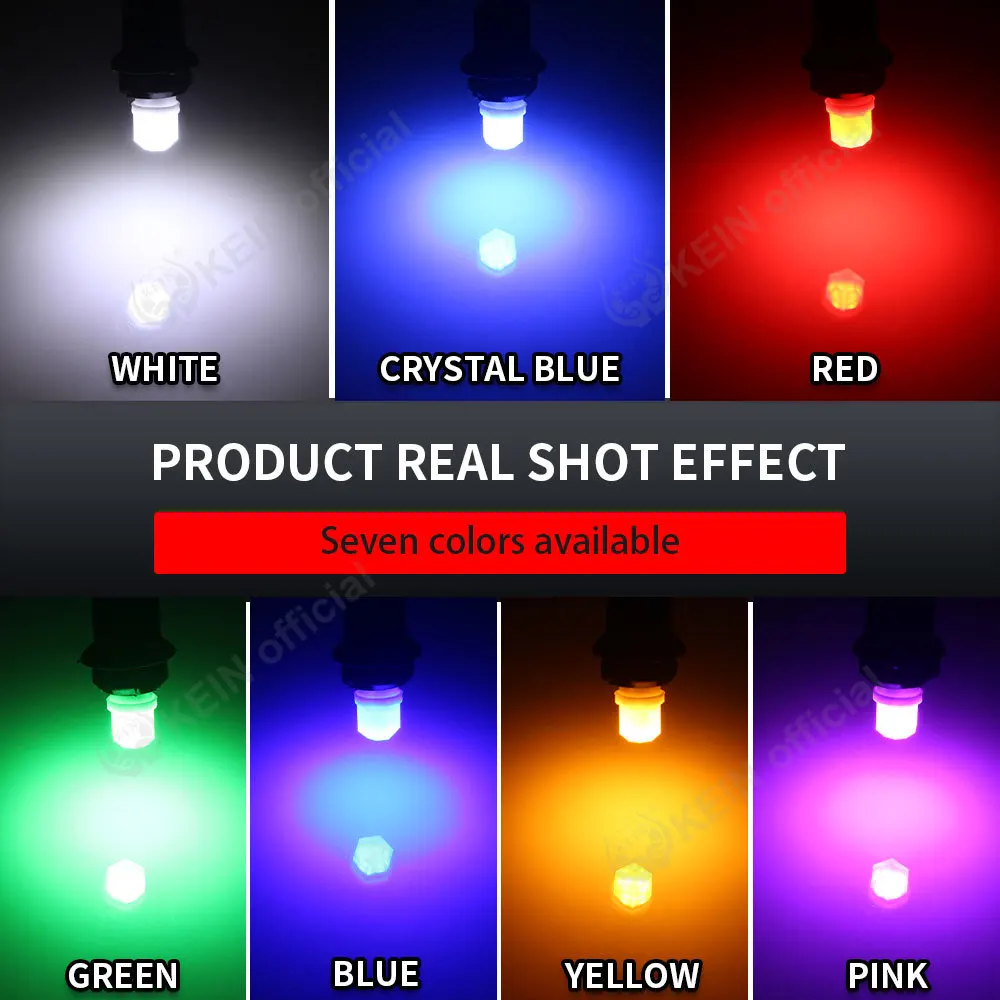 KEIN 10PCS Ceramics W5W T10 Led Bulb 194 Light 5W5 168 Interior Makeup Dome Pathway Lighting Position Car Lamp 12V