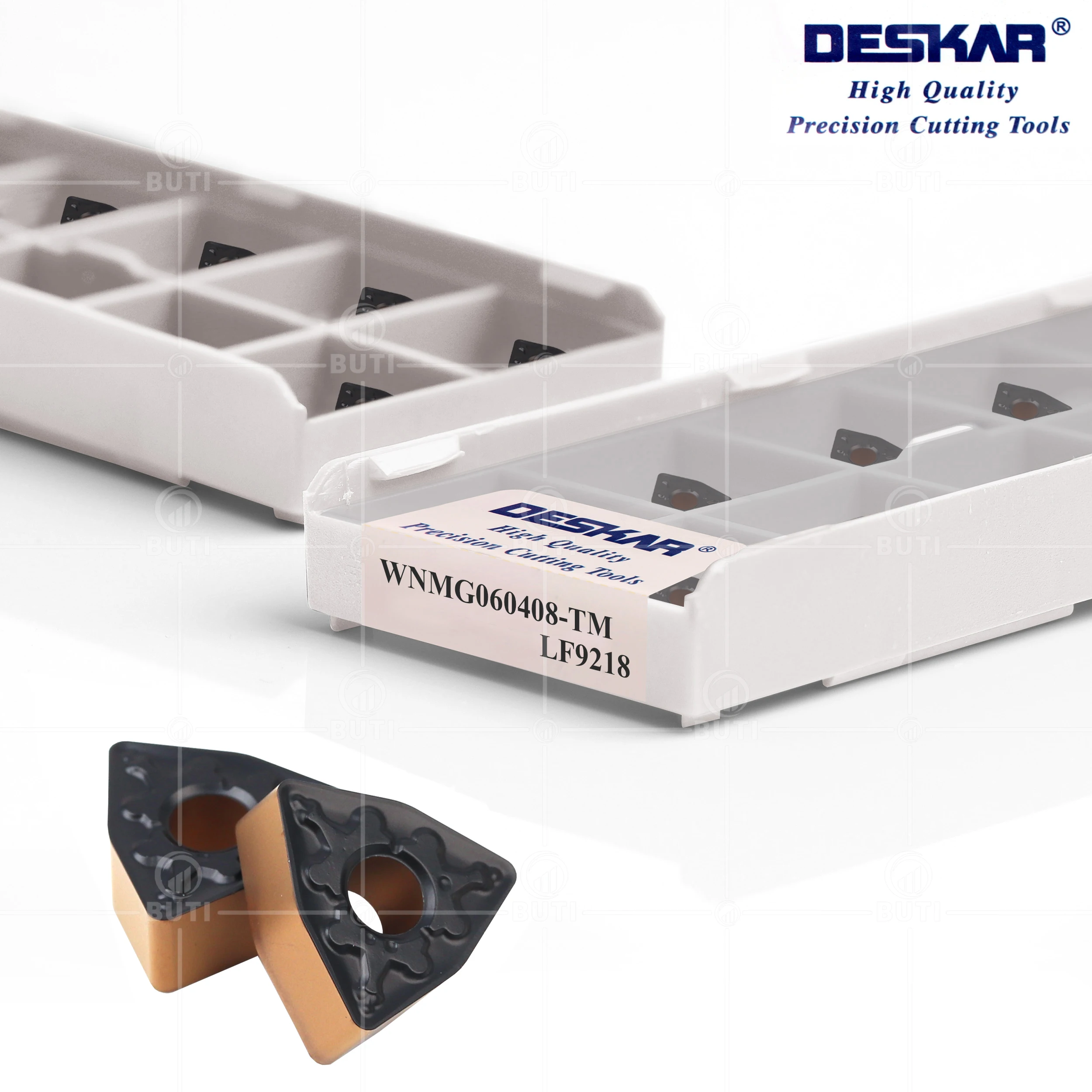 Imagem -02 - Deskar 100 Original Wnmg060408 tm Lf9218 Carboneto de Duas Cores Insere Torno Cnc Cortador de Corte Wnmg Ferramenta de Torneamento para a Máquina de Metal