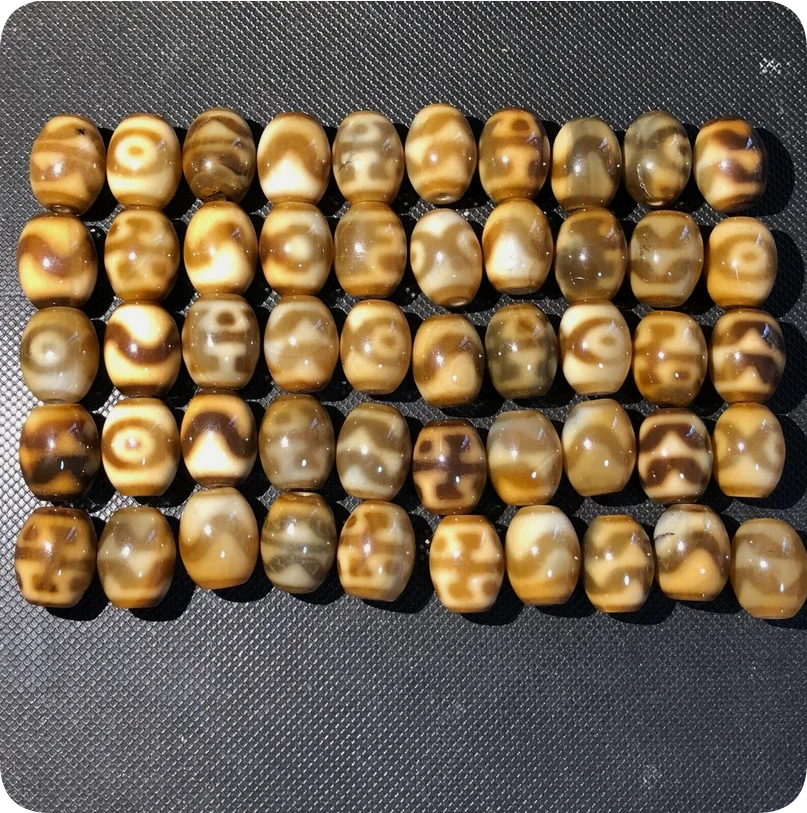 Energy Magic Tibetan Old Agate Various patterns daluo dZi Bead Totem 50pcs