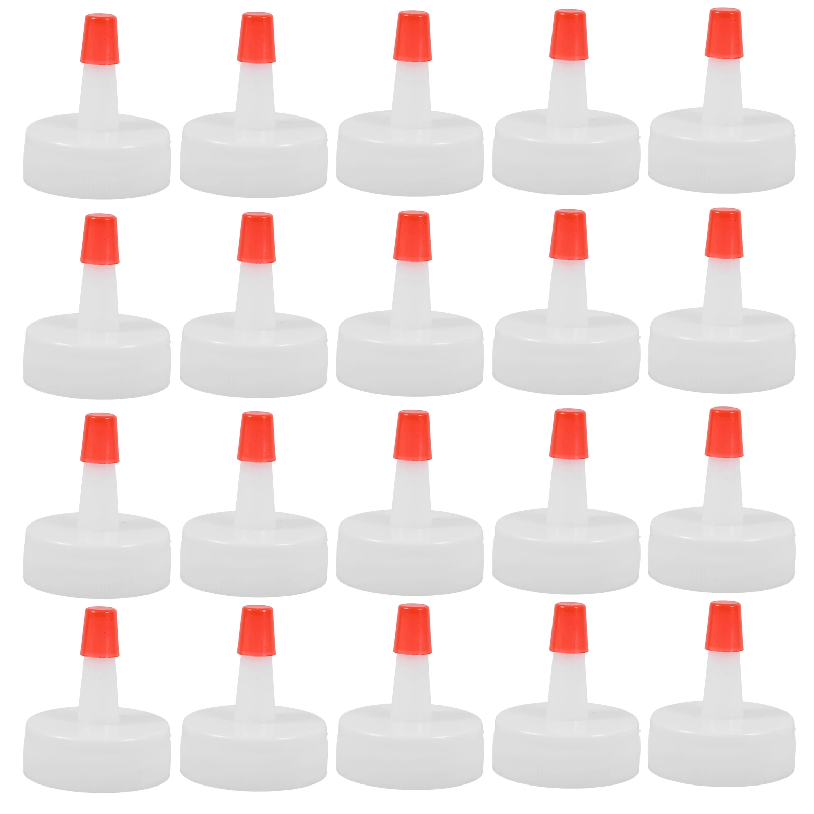 

20pcs Dispensing Cap Replacement Caps For Squeeze Condiment Bottles Hollow Bottle Cap Sealing Bottle Caps Home Office Use