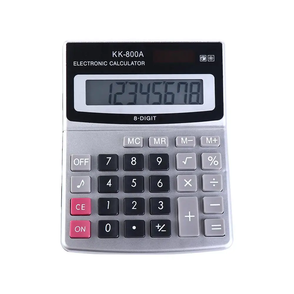 Large Font 8 Digits Display Office Supplies KK-800A Arithmetic Calculating Machine Electronic Calculator Calculator Calculadora