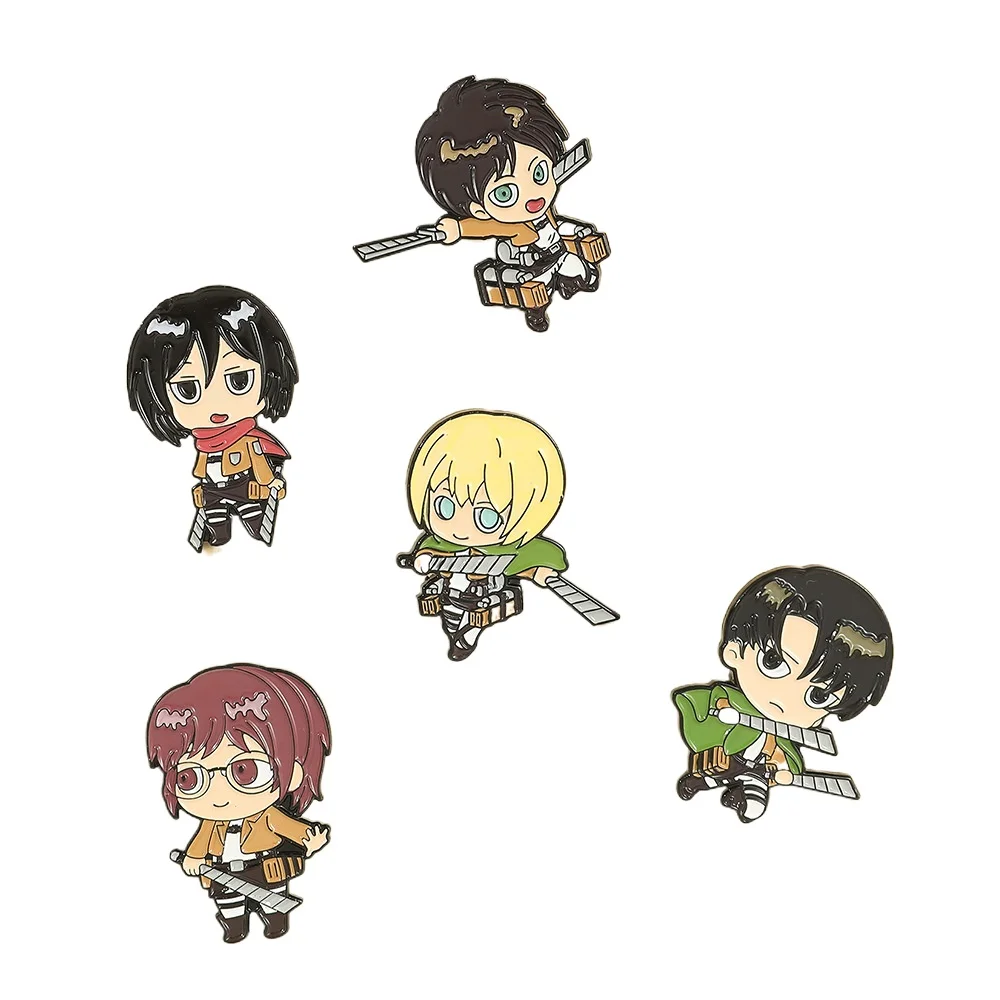 

Attack on Titan Enamel Pins Cartoon Badge Metal Anime Custom Bag Lapel Pin Backpack Jewelry Kids Fans Gift Friends Wholesale