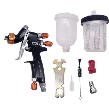 SUTU Spray Gun Mini 931G 1.2MM Nozzle 250CC Tank With Paint Mixing Cup + Adapter Spray Guns Paint Spray Gun Mini Airbrush