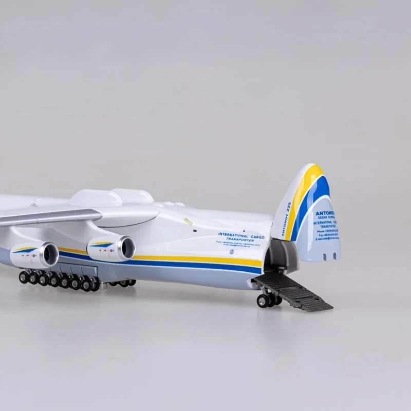 レジンプラスチックレプリカシング航空機、トランスポート飛行機、飛行機ディスプレイ、42cm、1/200スケールモデル (mriya、an225用)