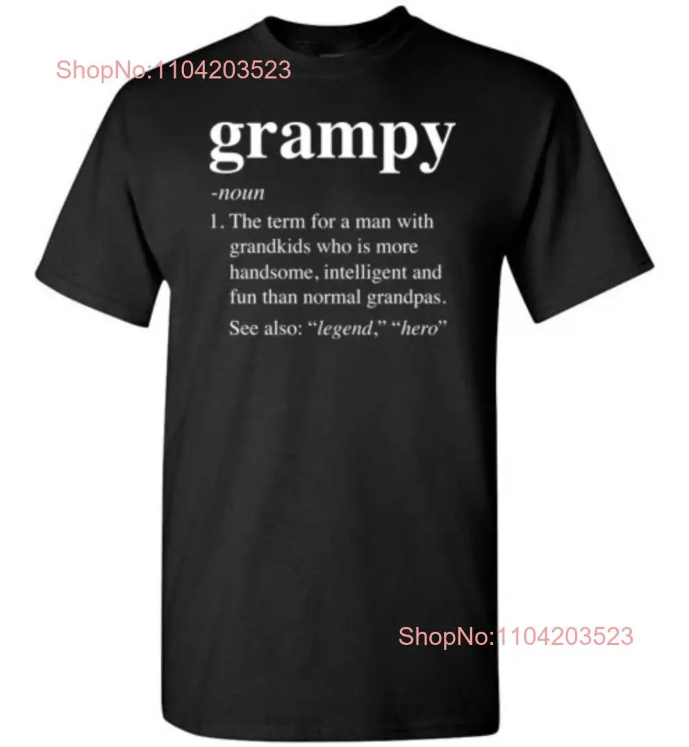 Grampy Definition T Shirt for Men Grandpa Defined Funny Birthday Christmas Fathers Day Grandfather from Grandkids