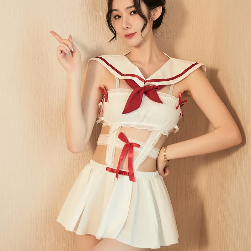 

Сексуальное и милое нижнее белье для девушек, моряка, прозрачная Соблазнительная страстная Горячая Пижама для сцены, детской пижамы