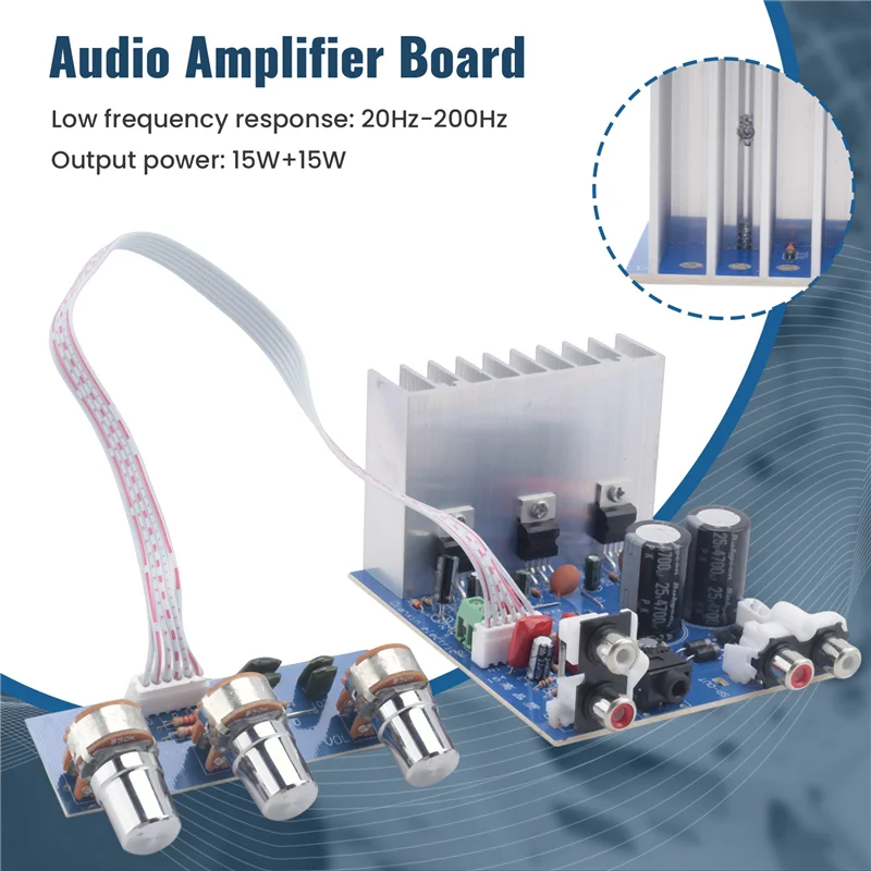 최고 거래 TDA2030 15W + 15W + 30W 2.1 채널 앰프 오디오 보드 서브 우퍼 앰프 스피커 용 베이스 출력 DIY 듀얼 AC12-15V