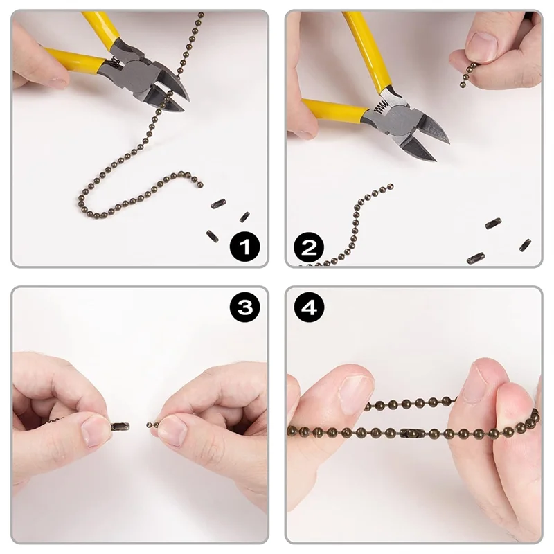 BMBY-Conjunto de correntes de tração para ventilador de teto com design de ventilador e lâmpada-13,6 polegadas, cobre, 2 peças