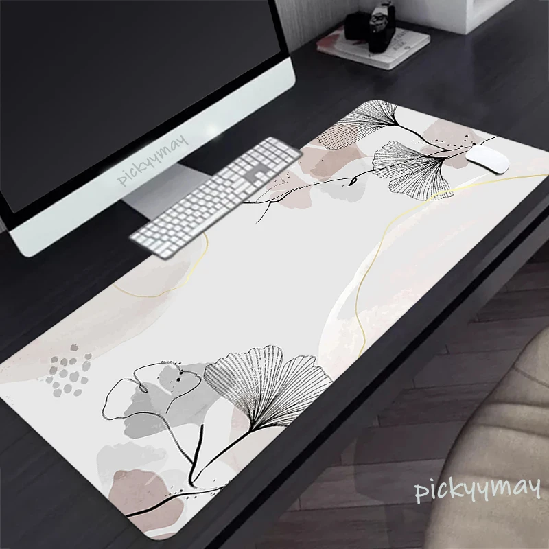 

Plants Mouse Pad Large Mousepad Abstract Art Office Keyboard Mat XXXL Mouse Mats Rubber Desk Pad Design Laptop Rug Nonslip 90x40