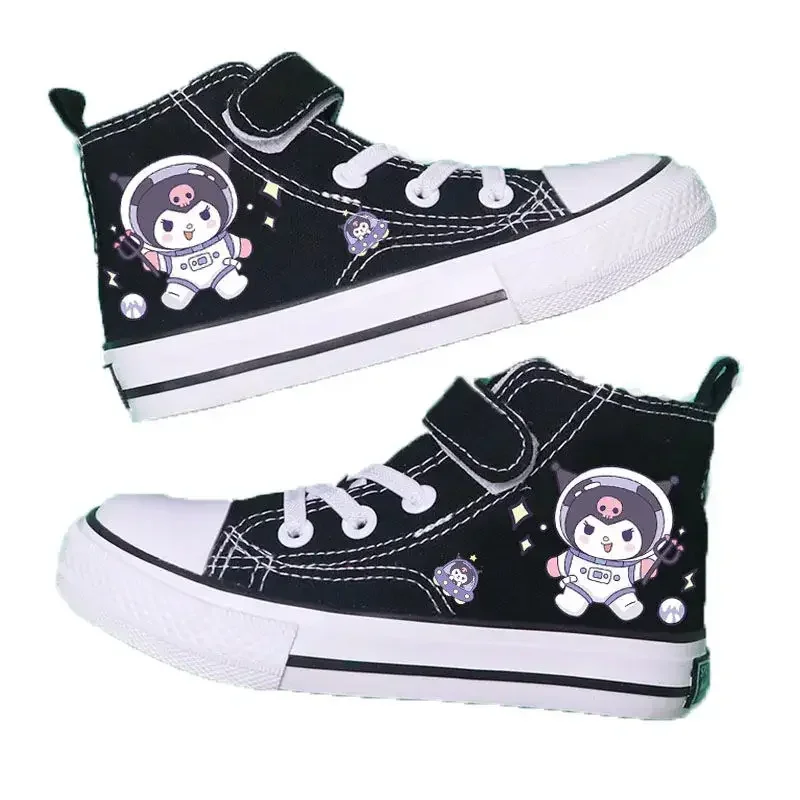 Kuromi-zapatos de lona con dibujos animados para niños, zapatillas de deporte de tablero informales, Sanrio, Kawaii