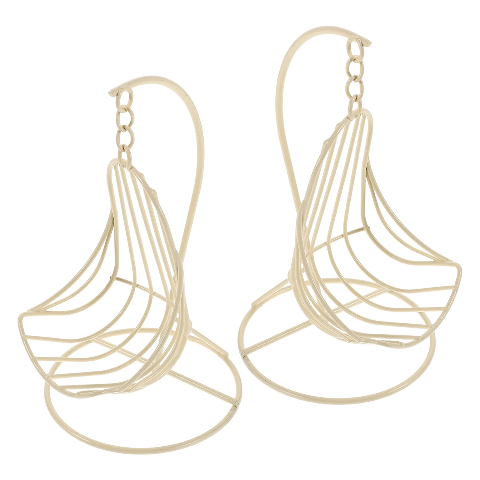 2 قطعة كرسي أرجوحة مصغر دائم المعادن أرجوحة معلقة لتزيين المنزل الصغير DIY بها بنفسك مشهد الدعائم كرسي سلة معلقة صغيرة