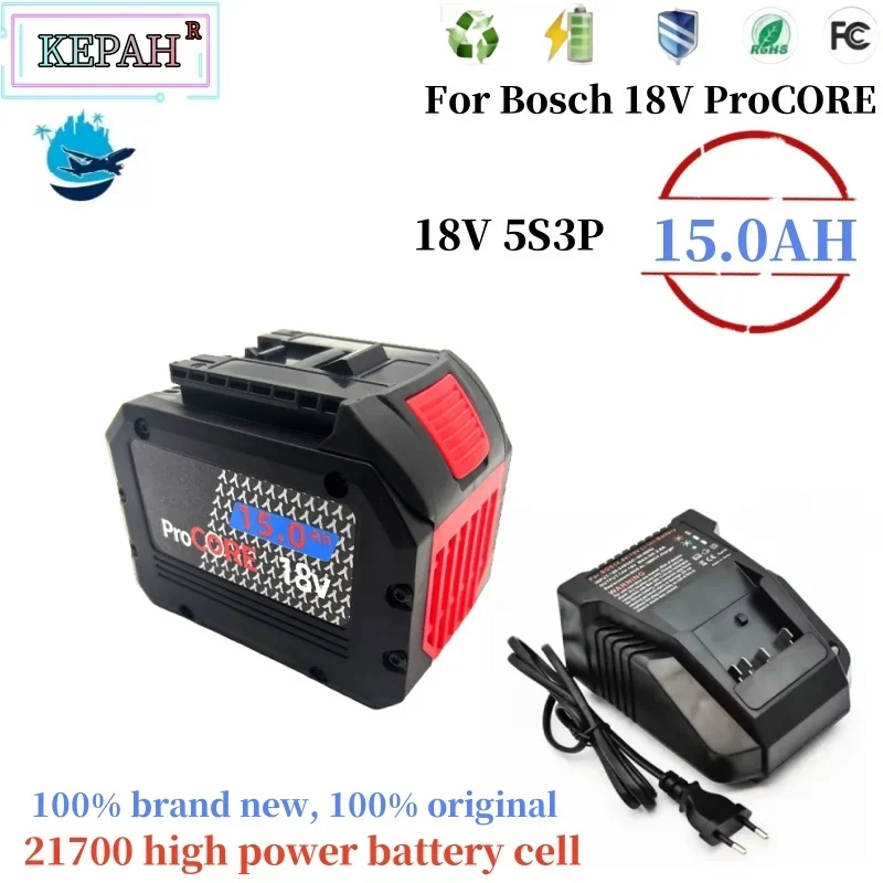

18V Bosch ProCORE Premium Series Replacement Battery New 21700 Battery Cell Suitable for BOSCH BAT609, BAT618, GBA18V15.0Ah