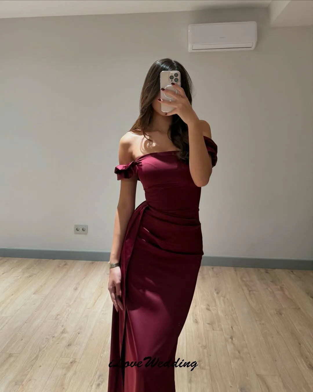 Burgundy Mermaid Evening Dresses 2025 Elegant Woman Party Dress Off The Shoulder Prom Dresses Ribbons Backless Sexy Customized