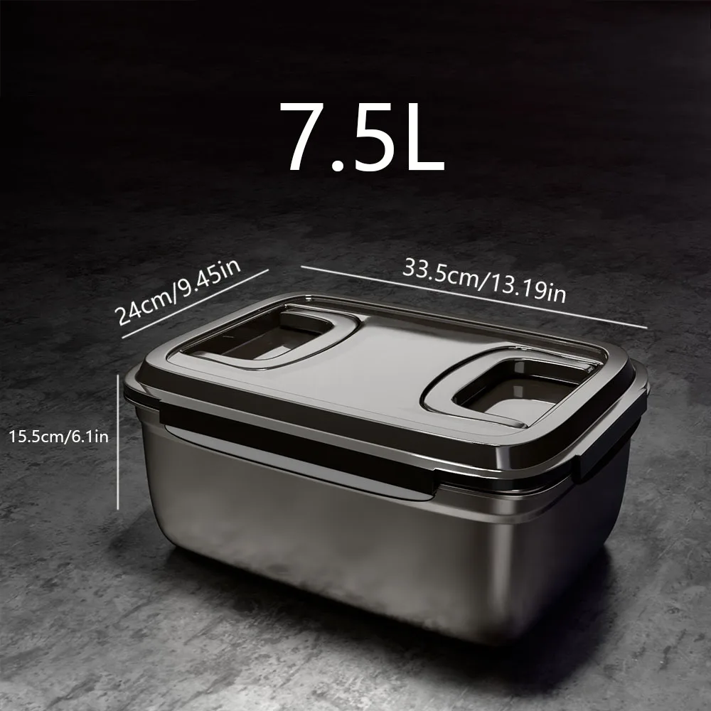 

Stainless Steel 7.5L Airtight Food Container - Keep Fresh, Ideal for Bulk Storage