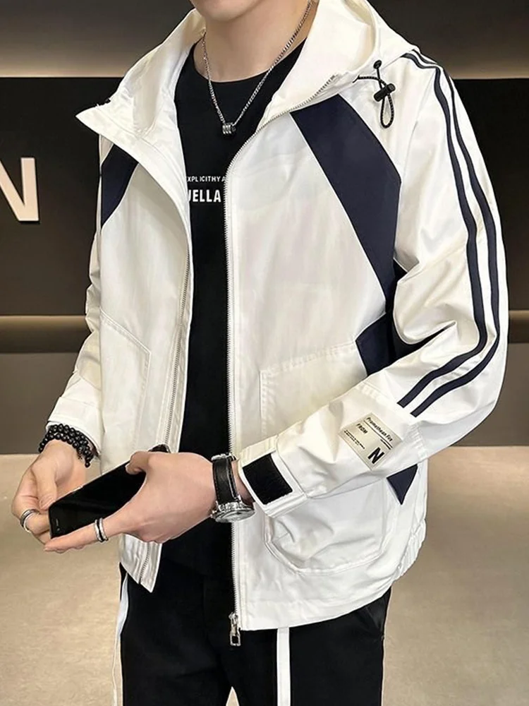 

Модная мужская рабочая одежда Jaet, осенняя новинка Sle Haome, Jaet с капюшоном, модное ветрозащитное пальто для мальчиков, длинное пальто из полиэфирной ткани...