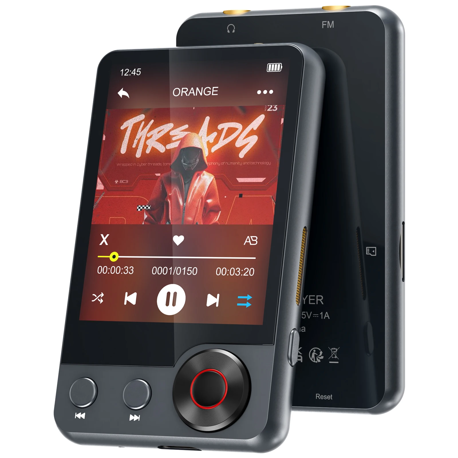 64GB/128GB MP3 Player with Bluetooth MECHEN Portable MP3 Touch Screen Music Player with HiFi Speaker, 2.4