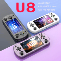 New U8 Retro Portable Handheld Video Player Open Source Linux System 4.0-inch Full View 128G Handheld Game Console