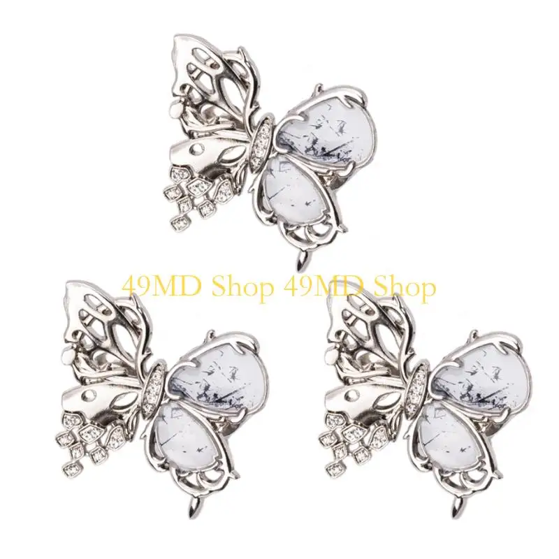 

49MD Fashion Butterfly Waist Tightener Clip Set Of 3 Waist Adjusting Pin For Loose Jeans Pants Waist Fitness Pin Decoration